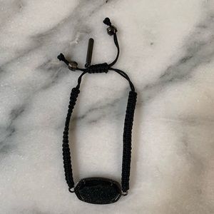 Kendra Scott Woven Bracelet Black Drusy